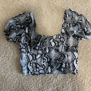Urban Outfitters snake print crop top